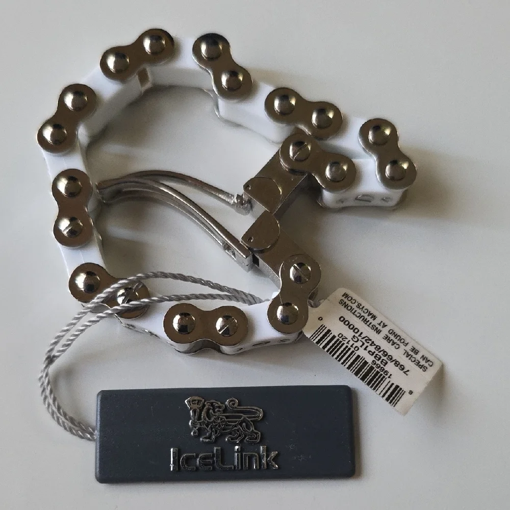 IceLink Silver and Black Bracelet‎